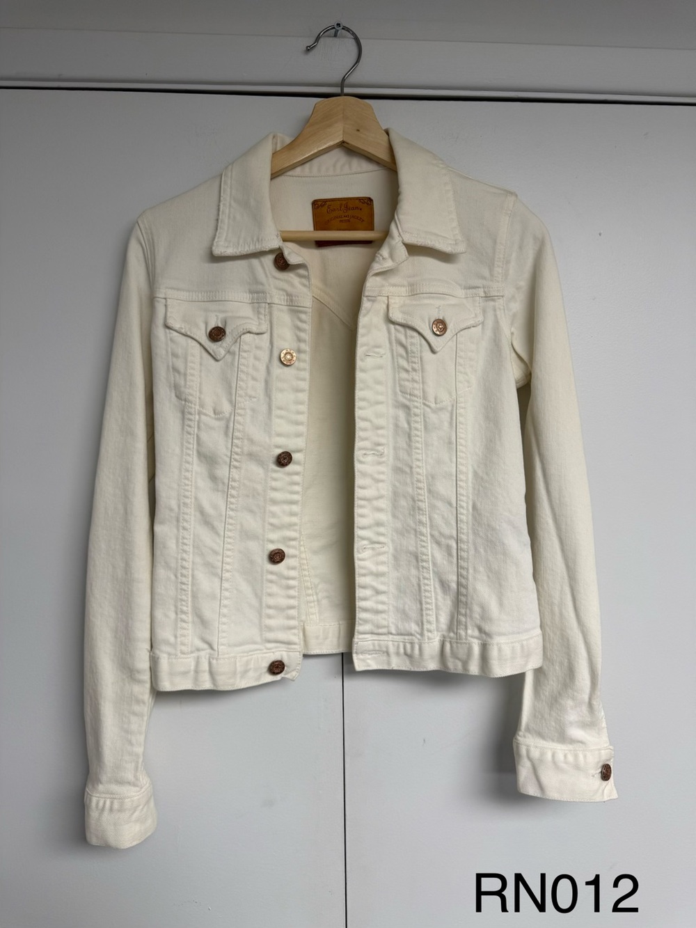 Earl Jean Original 443 Ivory Denim Jacket Petite Vintage Y2K